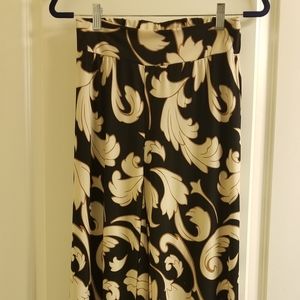 Midnight Velvet Paisley Print Palazzo Pants. Size S